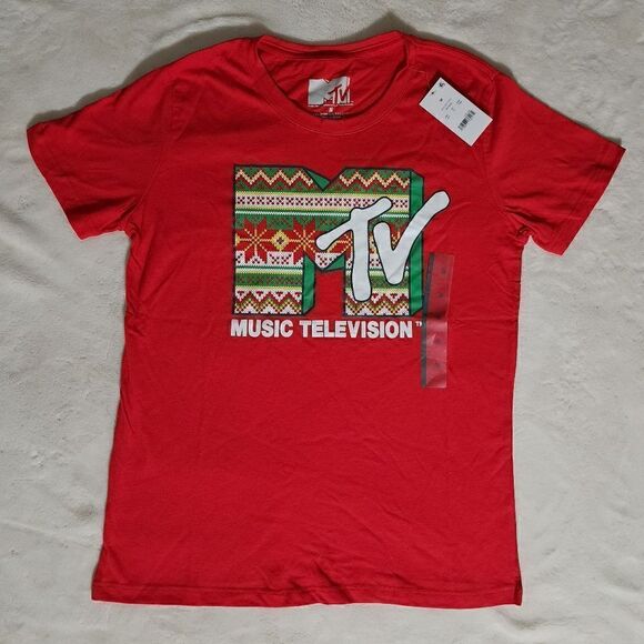 MTV Tops - NWT MTV Women's Christmas T-shirt Size M